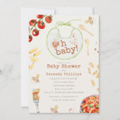 Invitation Oh Baby Pasta & Pacificateurs Baby shower neutre (Devant)