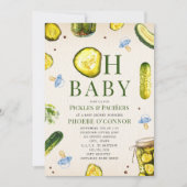 Invitation Oh Baby Pickles + Tétines Fête de Naissance Garçon (Devant)