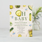 Invitation Oh Baby Pickles + Tétines Fête de Naissance Garçon (Debout devant)