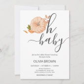 Invitation Oh Baby Pumpkin Fall Baby Shower (Devant)