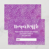 Invitation Oh Baby Purple Baby shower Déchets Raffle (Devant / Derrière)