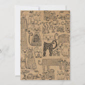 Invitation Oh Baby Rustic Cats Baby shower (Dos)