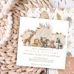 Invitation Oh Baby Safari Animaux Boho Baby shower<br><div class="desc">Un petit sauvage est en route ? Bien sûr,  vous allez fêter ça ! Ce Oh Baby Safari Animaux Boho design vous aide à planifier un Baby shower génial!</div>