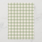 Invitation Oh Baby Sage Green Gingham Baby Shower (Dos)
