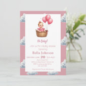 Invitation Oh Baby Shower  (Debout devant)