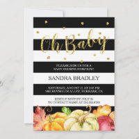 Oh Baby shower Automne Citrouille Gold Parties sci