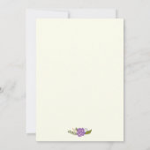 Invitation Oh Baby shower couleur violet et orange (Dos)