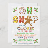 Invitation Oh ! Baby shower de biscuits en pain d'épices (Devant)