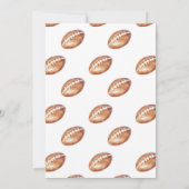 Invitation Oh Baby shower de football garçon (Dos)