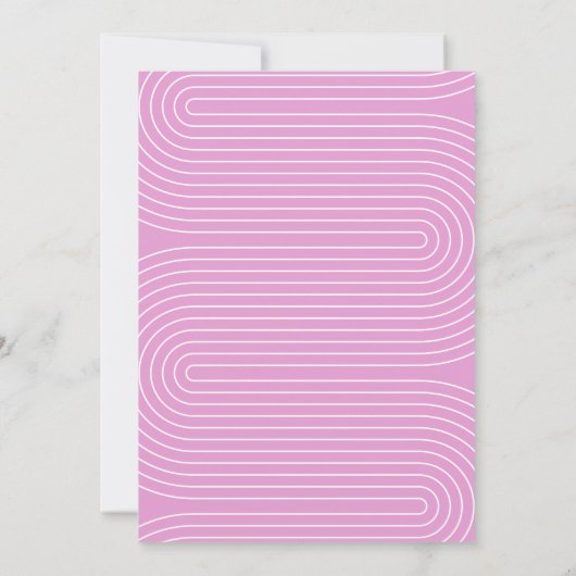 Invitation oh baby shower fille script rose vif élégant (Dos)