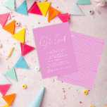 Invitation oh baby shower fille script rose vif élégant<br><div class="desc">oh baby shower de fille script moderne cerise clair rose élégant design d'invitation de fête.</div>