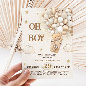 Invitation Oh baby shower garçon