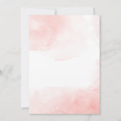 Invitation Oh baby shower hydrangée rose comme élégante arche (Dos)