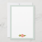 Invitation Oh Baby shower Moderne Chic Fleurs de Nature (Dos)