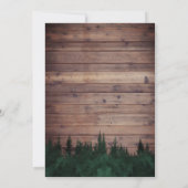 Invitation Oh Baby shower Rustic Forest Owl Lumières à cordes (Dos)