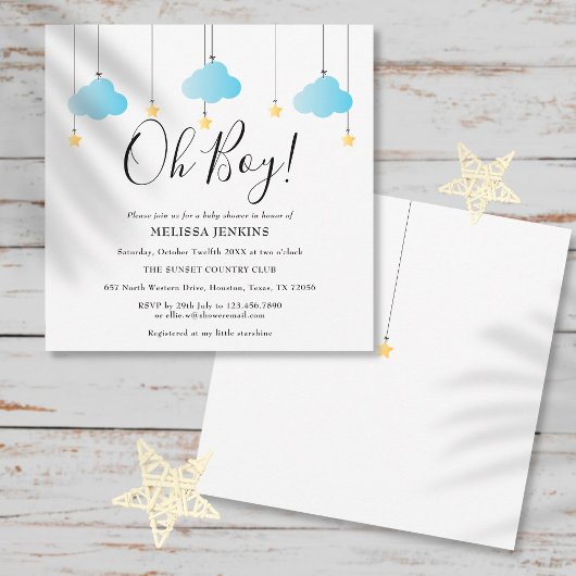 Invitation Oh Baby shower Twinkle / Sprinkle