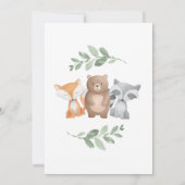 Invitation Oh Baby shower Woodland Green (Dos)