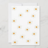 Invitation Oh Baby Simple Daisy Baby shower neutre (Dos)