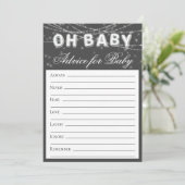 Invitation Oh Baby String Light | Conseil monochrome gris fon (Debout devant)