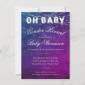 Invitation Oh Baby String Light | Purple Ombre Baby Balloon (Devant)