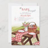 Invitation Oh Baby Summer Pique-Nique Parc Fun Cute Girl Douc (Devant)