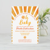 Invitation Oh Baby Sunshine Bohème Baby shower Whimsical (Debout devant)