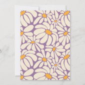 Invitation Oh Baby Super Retro Daisies Baby shower Fleurs (Dos)