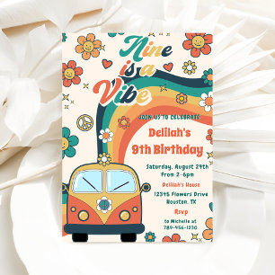 Invitation Oh! Baby Super Retro Floral Baby shower Party