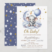 Invitation Oh Baby Teddy Bear Baby shower (Devant / Derrière)