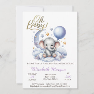 Invitation Oh Baby Teddy Bear Baby shower