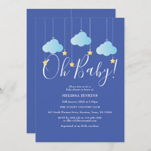 Invitation Oh Baby Twinkle Twinkle Baby Boy Shower / Sprinkle