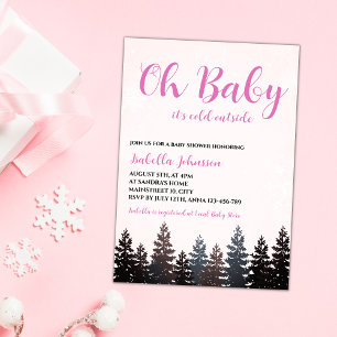 Invitation Oh Baby Winter Wonderland Girl Baby shower