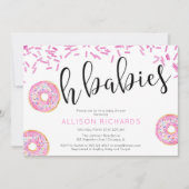 Invitation Oh babys jumelles Donut baby shower (Devant)