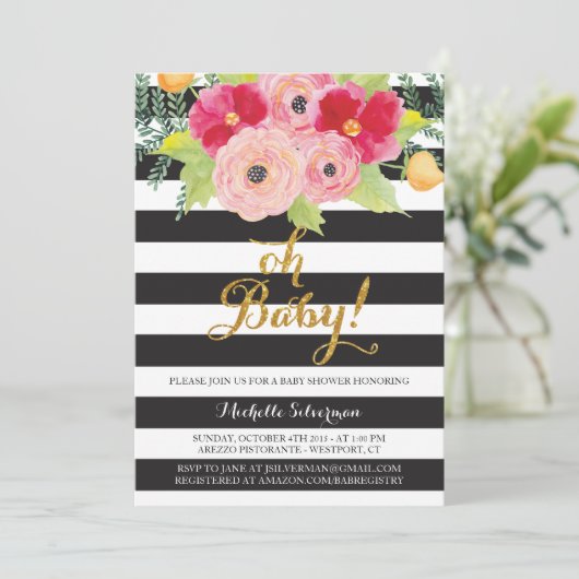 Invitation Oh bébé ! (Debout devant)