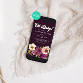 Invitation Oh Bébé aquarelle Baby shower de marron d'automne