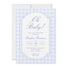 Oh Bébé Baby Shower au Gingham Bleu