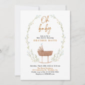 Invitation Oh bébé, Baby shower, neutre pour le genre (Devant)