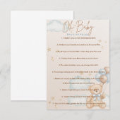 Invitation OH bébé, Baby shower Trivia Jeu, Vrai ou Faux (Devant / Derrière)