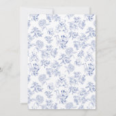 Invitation Oh bébé bleu cheval à bascule esquisse baby shower (Dos)