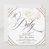 Invitation Oh Bébé Bronze Noir Moderne Co-ed Baby shower Chic (Devant)