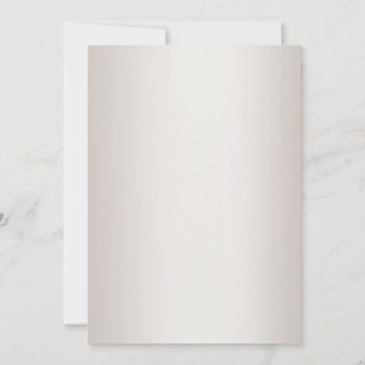 Invitation OH Bébé ! Calligraphie Ombré Taupe Rayures (Dos)