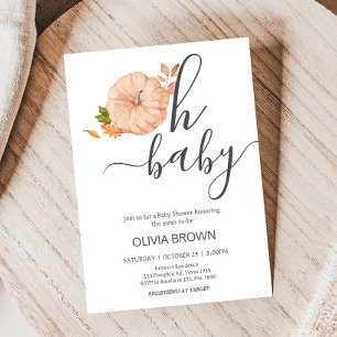 Invitation Oh Bébé Citrouille Fête de Bébé
