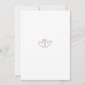 Invitation Oh Bébé Coeurs Bleu Et Rose Fête de Révélation de  (Dos)