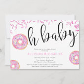 Invitation Oh bébé Donut fille baby shower (Devant)