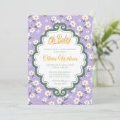 Invitation Oh Bébé | Douce fête prénatale de bébé Daisy (Debout devant)