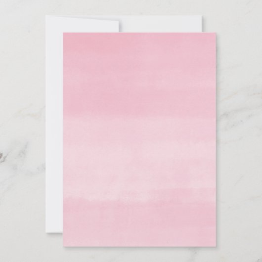 Invitation Oh Bébé fille ballon rose baby shower eucalyptus (Dos)