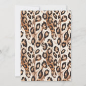 Invitation oh bébé fleurs tropicales baby shower léopard (Dos)