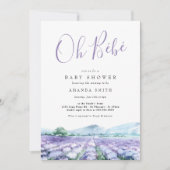 Invitation Oh Bebe French Lavender Baby shower (Devant)