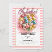 Invitation Oh bebe French Patisserie Baby shower (Devant)
