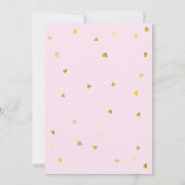 Invitation Oh Bébé Gold Love Baby shower Coeur Couples (Dos)